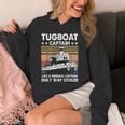 Tugboat Captain Retro Vintage Vessels Ship Tug Boat Pilot Hoodie