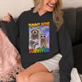 Tummy Ache Survivor Raccoon Unisex Hoodie - Small Cozy Comfort