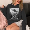 UFO Raccoon Hoodie - Unisex Fun Wear for Sci-Fi Lovers