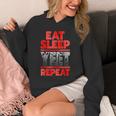 Vintage Yeet Apparel Saying Eat Sleep Repeat Hoodie