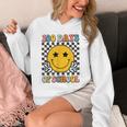 100 Days Of School Smile Face Happy 100Th Day Of School Hoodie