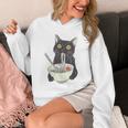 Cat Eating Ramen Vintage Japanese Noodles Hoodie