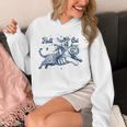 Cowgirl Riding Tiger Hell Cat Vintage Hoodie