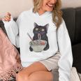 Cat Eating Ramen Vintage Japanese Noodles Hoodie