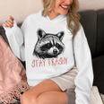 Street Cat Vintage Stay Trashy Raccoon Hoodie