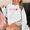 Heart Disease Awareness Month Ribbon Go Red Heart Hoodie