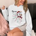 Mom-Mom Snowman Candy Cane Christmas Xmas Unisex Hoodie