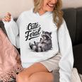Panda Raccoon Graphic Unisex Hoodie - Cute & Edgy Halloween Wear