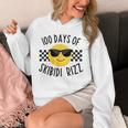 Retro 100 Days Of Skibidi Rizz Smile Face 100 Days Of School Hoodie