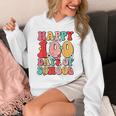 Retro Happy 100Th Day Of School Teachers Kid Happy 100 Days Hoodie