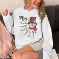 Snowman Mom Candy Cane Red Plaid Christmas Unisex Hoodie