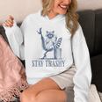 Stay Trashy Raccoon Hoodie - Fun Halloween Style for All