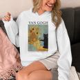 Van Gogh Black Cat With Sunflowers Cat Hoodie