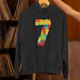 7 Year Old Blocks Building Master Builder 7Th Birthday Hoodie