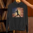 American Flag Baseball Player Bat Fan Catcher Pitcher USA Unisex Hoodie