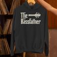 The Bassfather Distressed Bass Player Dad Fathers Day Hoodie