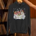Beagles In Snowman Christmas Lights Snowman Santa Beagle Dog Unisex Hoodie