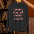 Christmas Alphabet Candy Cane Teachers Students Candy Cane Unisex Hoodie