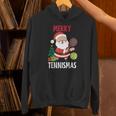 Christmas Tennis Pajamas Matching Xmas Tennis Racket Holiday Unisex Hoodie