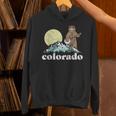 Colorado Banjo Bear Retro Style Mountains Sketch Unisex Hoodie