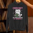 Crochet Because Murder Is Wrong Cat Knits Unisex Hoodie
