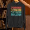 Eat Sleep Clash Repeat Gaming Clans Vintage Distressed Hoodie