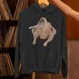 Fish Chicken Face Smoking a Cigarette Funny Meme Unisex Hoodie