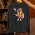 Hot Dog Day Sunglasses American Flag USA 4th Of July Funny Unisex Hoodie