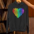 LGBTQ Pride I Love You Hand Sign Rainbow Heart ASL Ally Unisex Hoodie