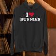 I Love Bunnies I Heart Bunnies Animal Lover Unisex Hoodie