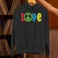 Love Peace Sign Symbol World Planet Freedom Hippie Kindness Unisex Hoodie