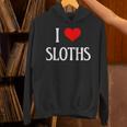 I Love Sloths I Heart Sloths Three Toed Tree Sloth Lover Unisex Hoodie