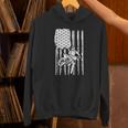Patriotic Dirt Biking American Flag Rider Motocross Riding Unisex Hoodie