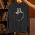 Pocket Raccoon Hoodie | Playful Unisex Raccoon Pocket Design