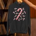 Red And White Candy Cane Santa Christmas Hoodie