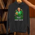 Make Saint Patrick's Day Great Again Usa Flag Trump Hoodie