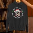 Skeleton Skull Santa Pirate Candy Cane Christmas Jolly Roger Unisex Hoodie