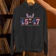Trump 2024 45 47 Vintage American Flag Retro 4547 Trump 2024 Hoodie