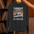 Tugboat Captain Retro Vintage Vessels Ship Tug Boat Pilot Hoodie