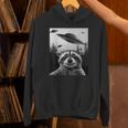 UFO Raccoon Hoodie - Unisex Fun Wear for Sci-Fi Lovers