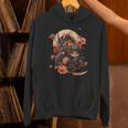 Vintage Japanese Samurai Ninja Cat Tattoo Kawaii Hoodie