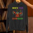 Whos Your Crawdaddy Crawfish Lover American Flag Mardi Gras Unisex Hoodie