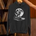 Graphic Wolf Howling Moon Forest Nature Wildlife Animal Hoodie
