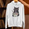 Cat Eating Ramen Vintage Japanese Noodles Hoodie