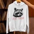 Street Cat Vintage Stay Trashy Raccoon Hoodie