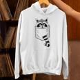 Raccoon Trash Panda Unisex Hoodie | Casual Blue Cartoon Sleeve
