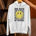 Retro 100 Days Of School Smile Face 100Th Day Of School Hoodie