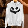 Scary Orange Jack o Lantern Shirt Spooky Pumpkin Face Unisex Hoodie