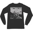 Alien UFO Raccoon Unisex T-Shirt - Long Sleeve Style