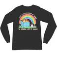 Groovy Dumpster Fire Raccoon Long Sleeve T-Shirt - Unisex